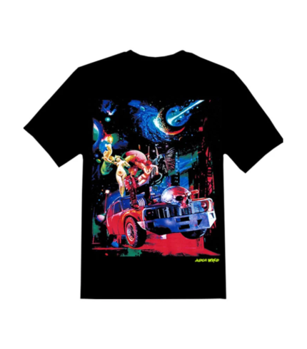 Juice Wrld X Vlone Cosmic Racer T-shirt Black front