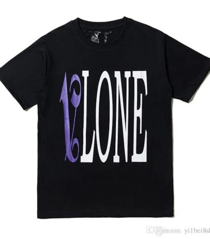 VLONE X PALM ANGELS T-SHIRT PURPLE BLACK Front