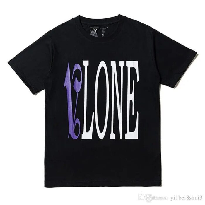 VLONE X PALM ANGELS T-SHIRT PURPLE BLACK Front