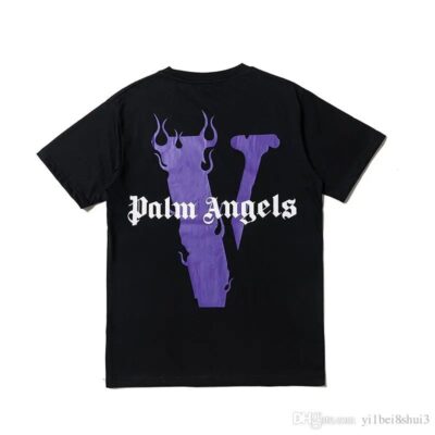 VLONE X PALM ANGELS T-SHIRT PURPLE BLACK back