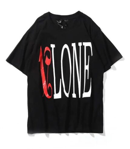 Vlone X Palm Angels T-shirt Red Black Front