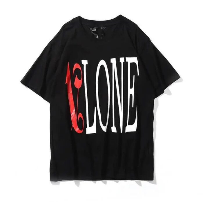 Vlone X Palm Angels T-shirt Red Black Front