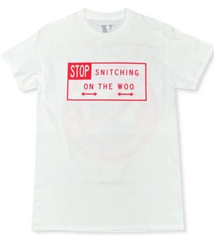 Vlone x Pop Smoke Stop Snitching T-Shirt front