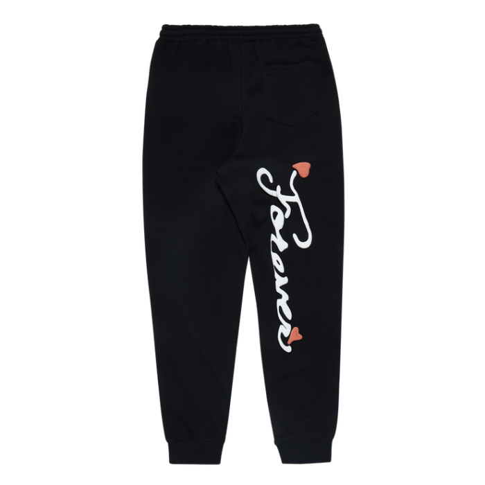 999 Club Burning Hearts Sweatpants Black 2