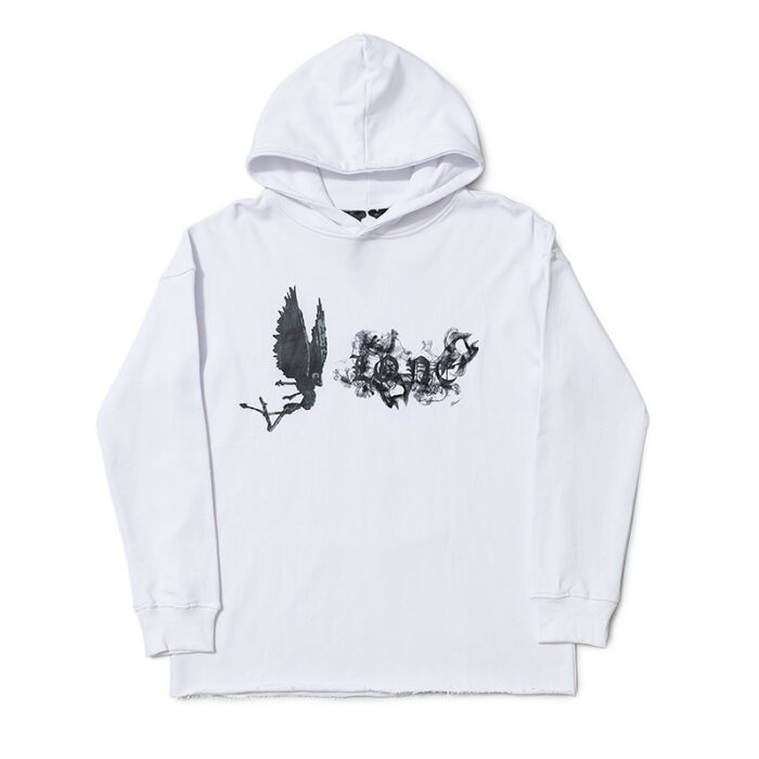 VLONE Friends Winged Demon Grim Hoodie white front