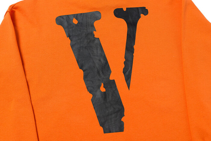 Vlone Fragment Staple Hoodie Orange close back