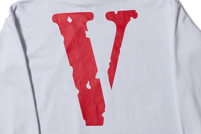 Vlone Fragment Staple Hoodie (red & White) close