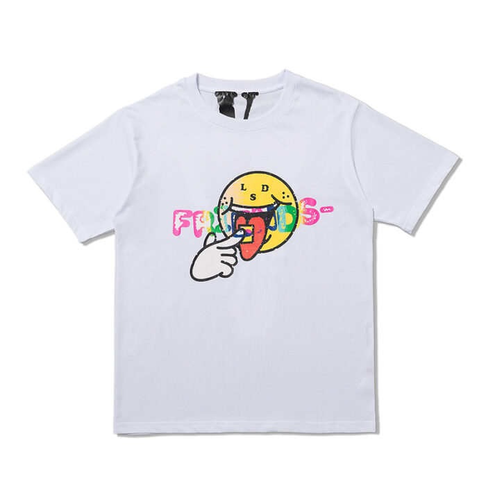 Vlone Rainbow Smiley Shirt White Front