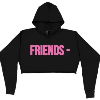 FRIENDS – Pink Hoodie – Black – Womens
