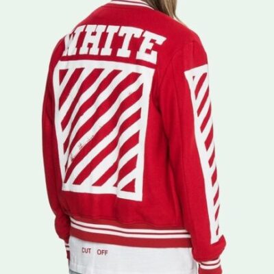Off-White Red Varsity Jacket