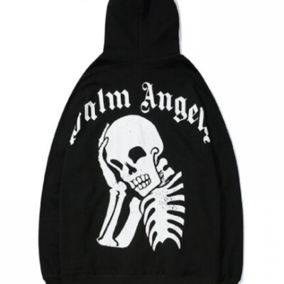 Palm Angels Skeleton Pullover Hoodie -Black