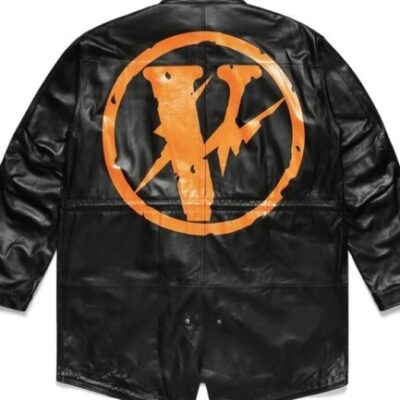 Vlone Fragment Leather Jacket