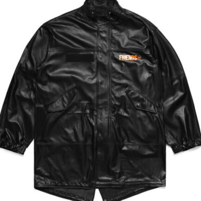 Vlone Fragment Leather Jacket