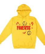Vlone X Kika Drip Blood V Staple Friends Hoodie – Yellow