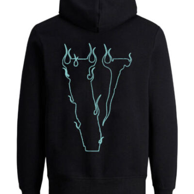 Vlone x Interscope Records F&f Black Hoodie