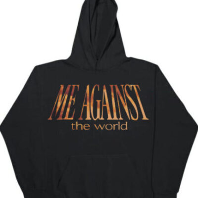Vlone x Tupac ME AGAINST the world Black Hoodie
