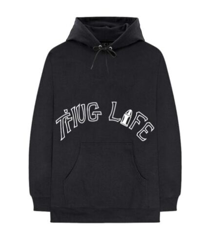 Vlone x Tupac Thug Life Tattoo Black Hoodie