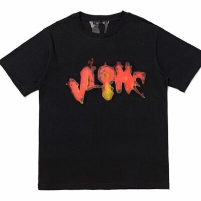 Vlone Halloween Flaming Pumpkin Tee – Black