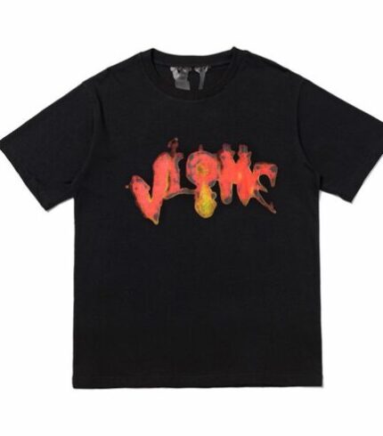 Vlone Halloween Flaming Pumpkin Tee – Black